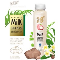 第28街荔枝白桃牛奶飲品40