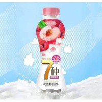 禹眾不彤粒粒福報(bào)益生菌蜜桃果粒牛奶450ml