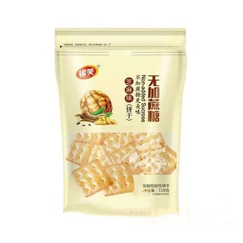 錦芙無(wú)加蔗糖芝麻味餅干118g