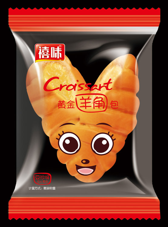 禧味黃金羊角包豆沙味面包