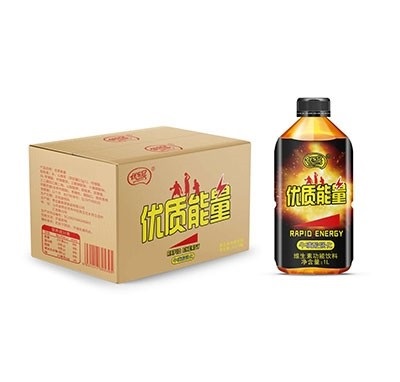 優(yōu)樂冠優(yōu)質(zhì)能量?；撬釓娀S生素功能飲料1L×10瓶