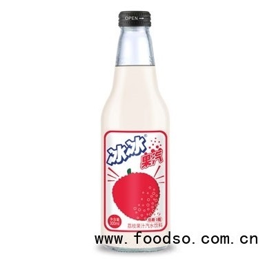 冰冰果汽荔枝果汁汽水飲料碳酸飲料夏季飲料