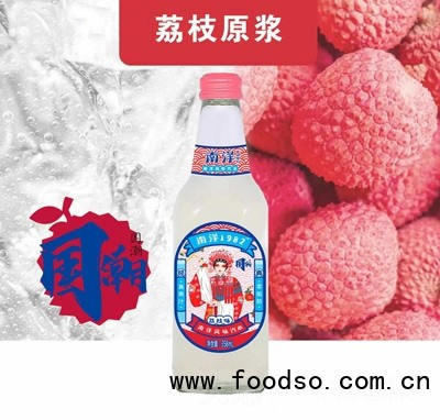 南洋1982風(fēng)味汽水荔枝味358ml夏季冷飲碳酸飲料商超貨源