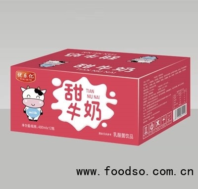 優(yōu)樂億甜牛奶乳酸菌飲品480mlX12