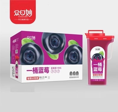 眾口妙一桶藍莓果汁飲料2L