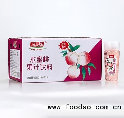 新啟動(dòng)水蜜桃果汁飲料380mlx15瓶