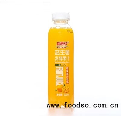 新啟動(dòng)益生菌發(fā)酵果汁芒果果汁飲料500ml