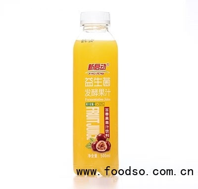 新啟動益生菌發(fā)酵果汁百香果果汁飲料500ml