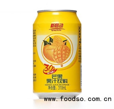 新啟動芒果果汁飲料310ml易拉罐裝