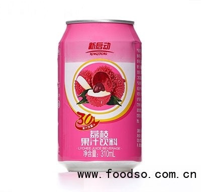 新啟動(dòng)荔枝果汁飲料310ml易拉罐裝