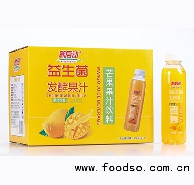 新啟動益生菌發(fā)酵果汁芒果汁飲料500mlx15瓶