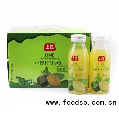 上首小青檸汁果汁飲料280mlX12瓶箱裝飲料招商