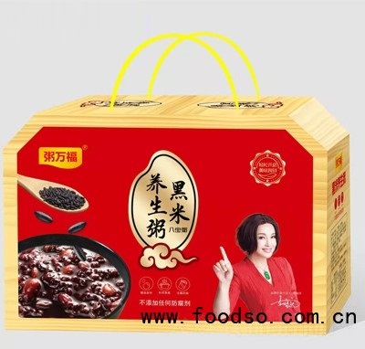 粥萬(wàn)福養(yǎng)生黑米粥速食粥禮