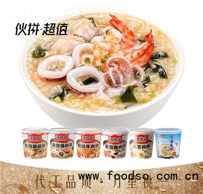 海福盛速食粥海鮮排骨牛肉