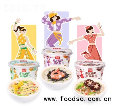 海福盛燕麥粥整箱6杯裝沖