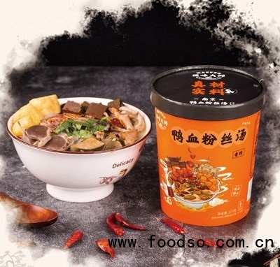 回味大師鴨血粉絲湯香辣味桶裝165克