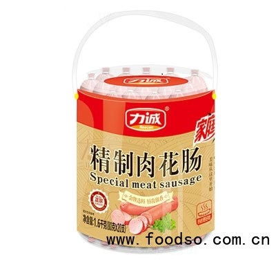 力誠(chéng)80克桶裝精制肉花腸