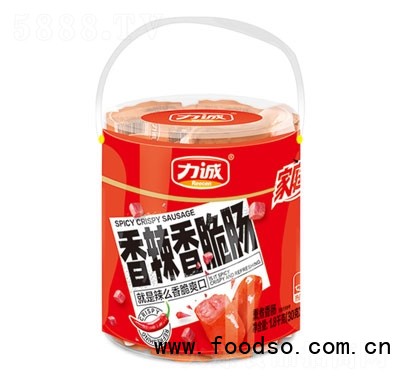 力誠香辣香脆腸30克桶裝