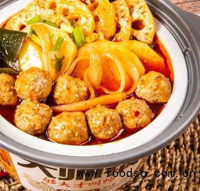 相聚歡大帥鍋潮汕牛肉丸自熱火鍋方便食品盒裝