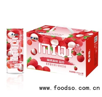 米奇荔枝復(fù)合果汁果肉飲料310ML×12罐/20罐果汁飲料飲品招商代理