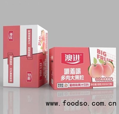 澳進(jìn)蜜桃味果汁飲料果粒果