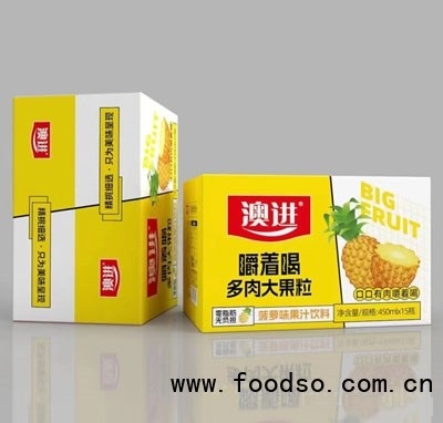 澳進(jìn)菠蘿味果汁飲料果粒果