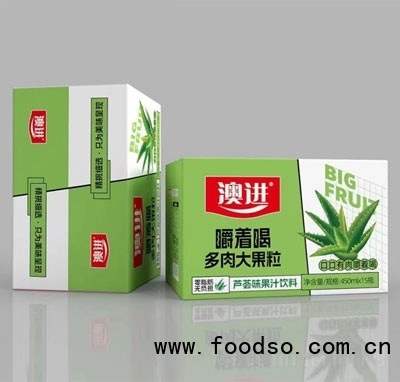 澳進(jìn)蘆薈味果汁飲料果粒果