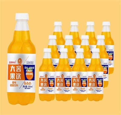 藍(lán)顏粉沫大窯果飲橙味碳酸飲料招商汽水500ml