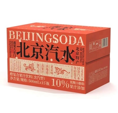 遇見(jiàn)大京門(mén)橙汁復(fù)合果汁飲料含汽型500ml×15