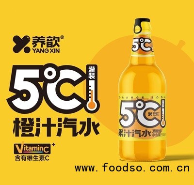 養(yǎng)歆果汁汽水330ml甜橙味