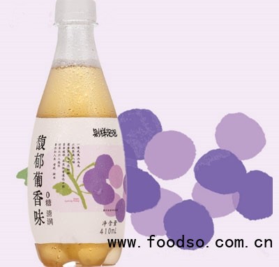 別樣泡泡果汁茶碳酸飲料馥郁葡香茶410ml