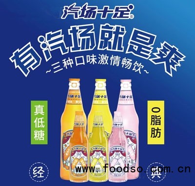 汽場(chǎng)十足果汁汽水夏季飲品