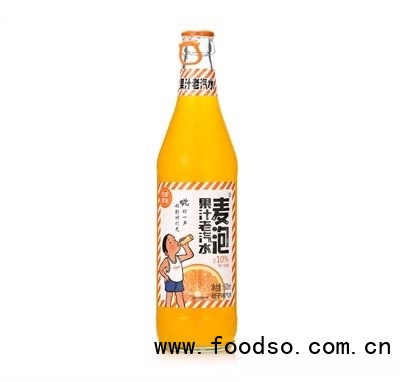 麥泡果汁老汽水橙子味500ml