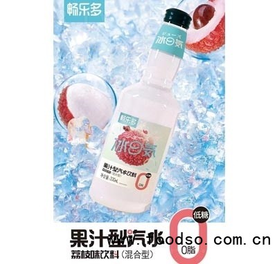 暢樂多果汁型汽水飲料荔枝味330ml