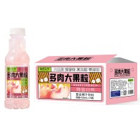 浩明元汽蜂蜜白桃多肉大果粒果汁飲料箱裝招商420ml×24瓶